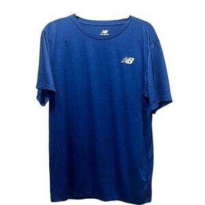 New Balance Men’s Blue Dri Tech Running Athletic T Shirt Size Large
